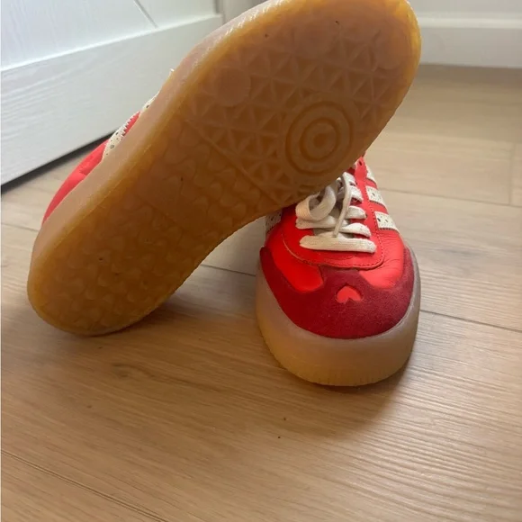 Adidas Samba Bright Red and White Sneakers - Picture 3 of 4